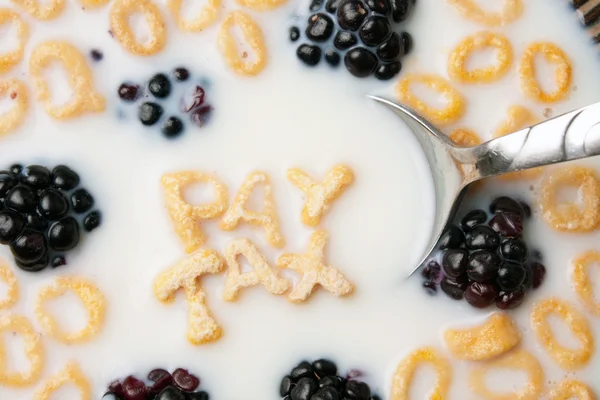Pay Tax Cereal Reminder — Stock Photo, Image