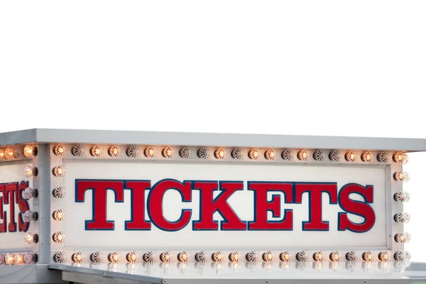 Biljetter monter tecken — Stockfoto