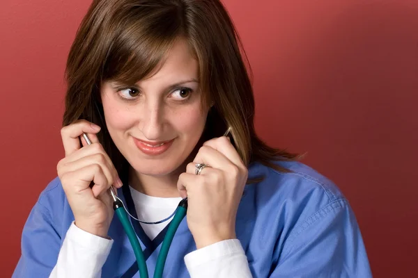 Nurse with Stethoscope — Stock Photo, Image