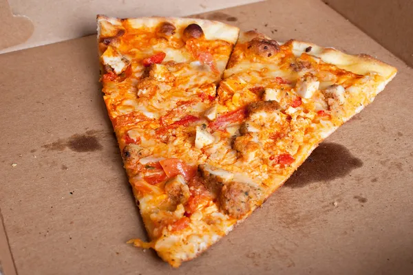 Overgebleven pizza — Stockfoto