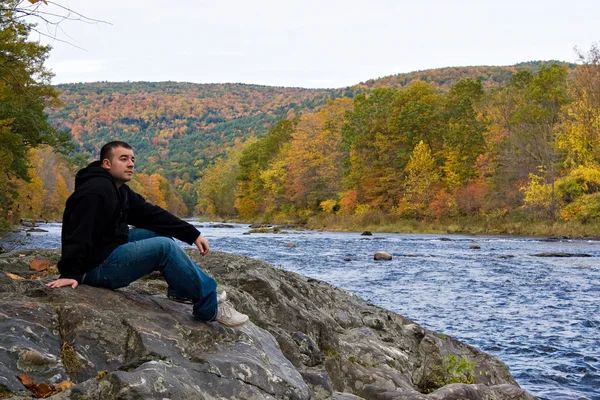 Vermont River Man — Stockfoto
