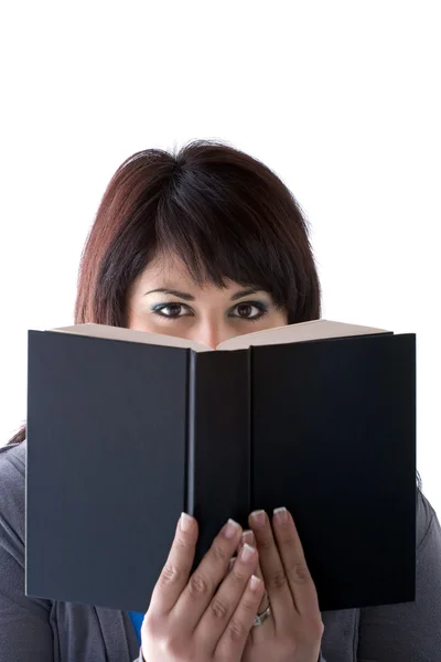 Leitor de livros espreitando — Fotografia de Stock