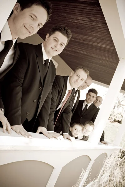 Bröllop part groomsmen — Stockfoto