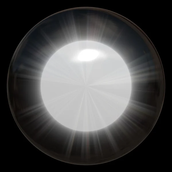 Светящаяся стеклянная сфера — стоковое фото