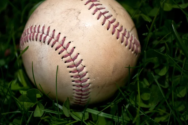 Old Baseball in the Grass — Stock Photo, Image