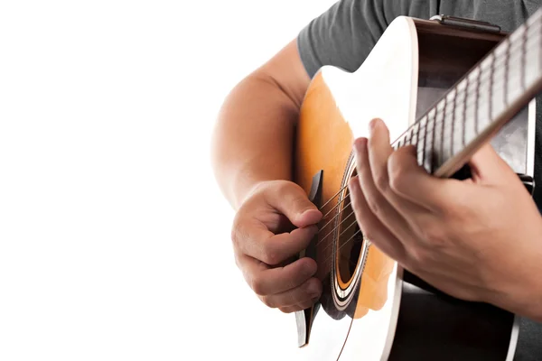 Электрическая акустическая гитаристка — стоковое фото