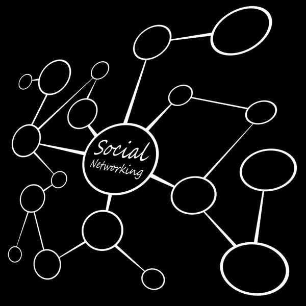 Sosiaalisen median verkostoitumiskaavio — kuvapankkivalokuva