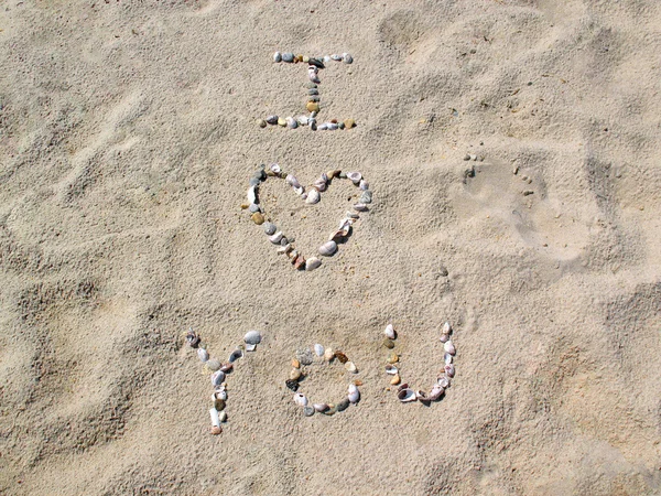 I Love You Beach — Stock Fotó