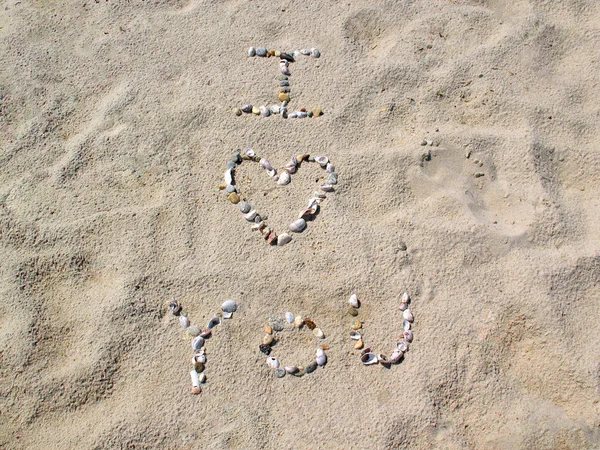 stock image Beach I Love You