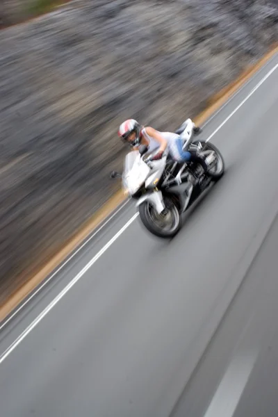 Fortkörning motorcykel oskärpa — Stockfoto