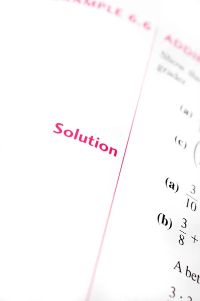 Mathe-Lösung — Stockfoto