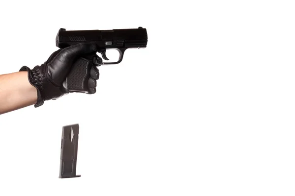 Caduta di una clip pistola — Foto Stock