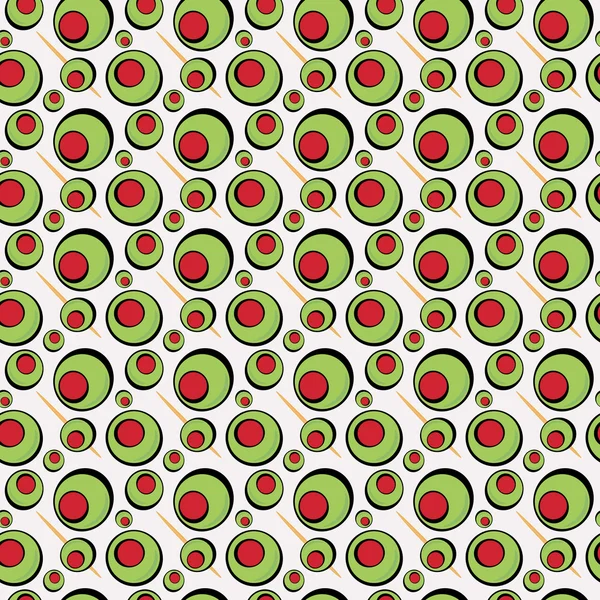 緑のオリーブのパターン — ストック写真