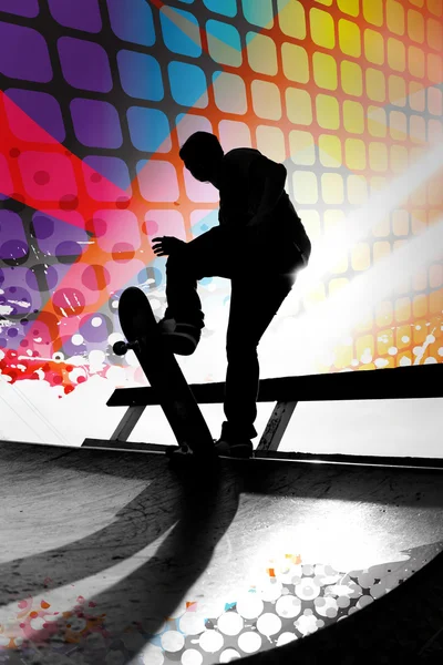 Abstract Skateboarder — Stok fotoğraf