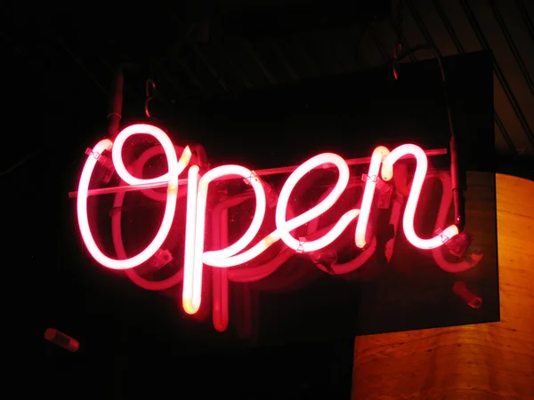 stock image Neon open sign