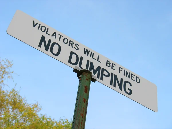 No dumping — Stock Photo, Image