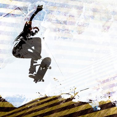 Skateboarding Grunge Layout clipart