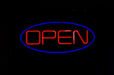 Neon OPEN Sign clipart