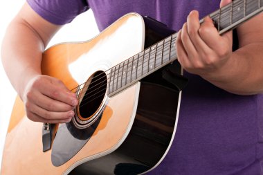 Electric Acoustic Guitarist clipart