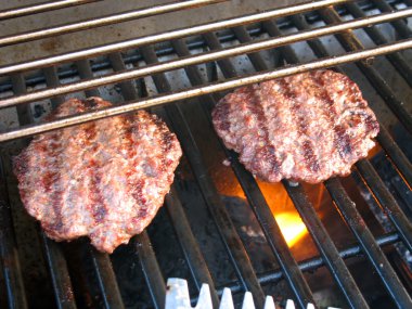 Grilling Burgers clipart