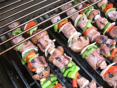 Shish Kebabs on the Grill clipart