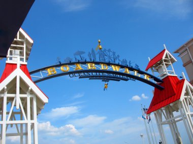 Ocean city boardwalk clipart