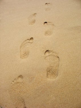 Footprints in sand clipart