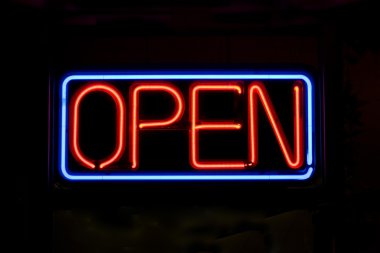 Neon OPEN Sign clipart