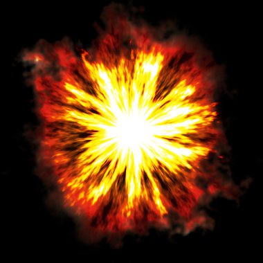 Fiery explosion clipart