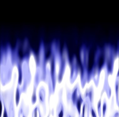 Icy Flames over black clipart