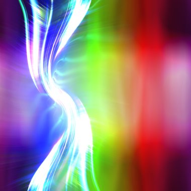 Rainbow Plasma Fractal Layout clipart