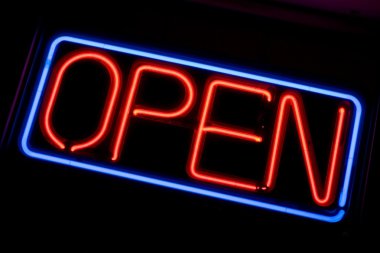 Neon OPEN Sign clipart