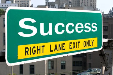 Success Highway Sign clipart