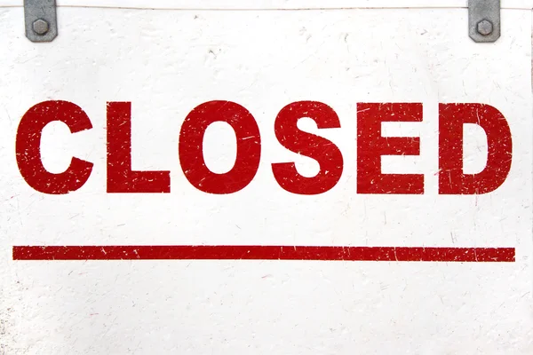 Closed Sign Closeup — Stock Photo, Image