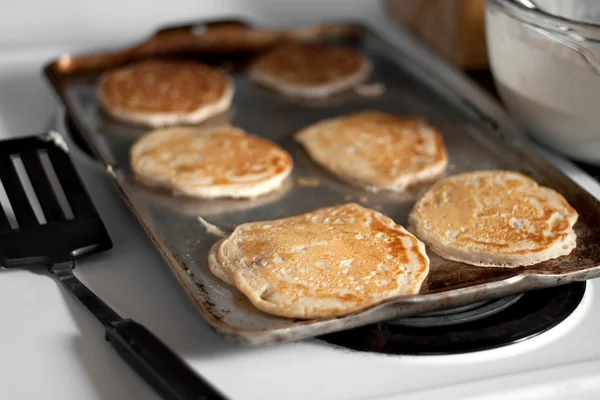Apple Pancakes Cooking — Stock Photo, Image