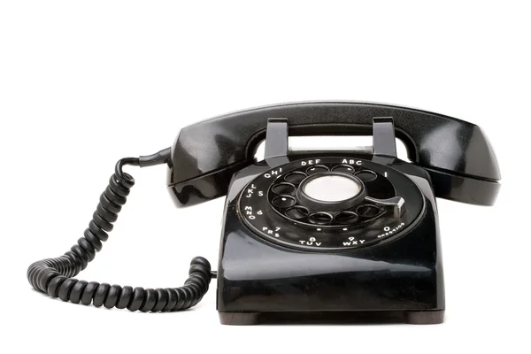 Velho preto retro telefone — Fotografia de Stock