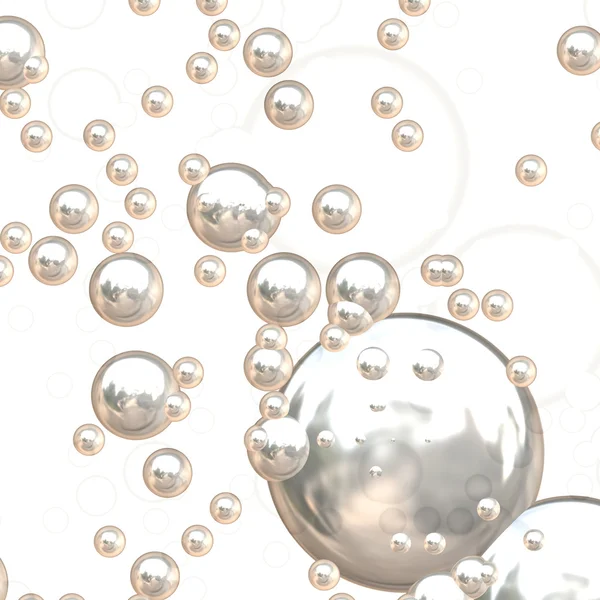 3D chrome bubblor — Stockfoto