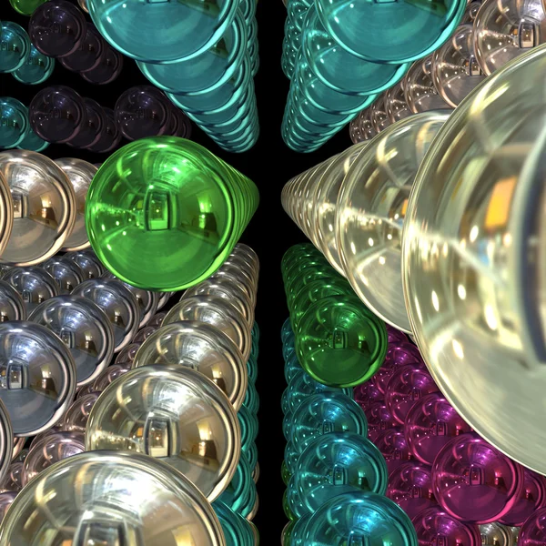Bolas de cromo 3D —  Fotos de Stock