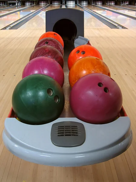 Colorful Bowling Balls — Stock Photo, Image