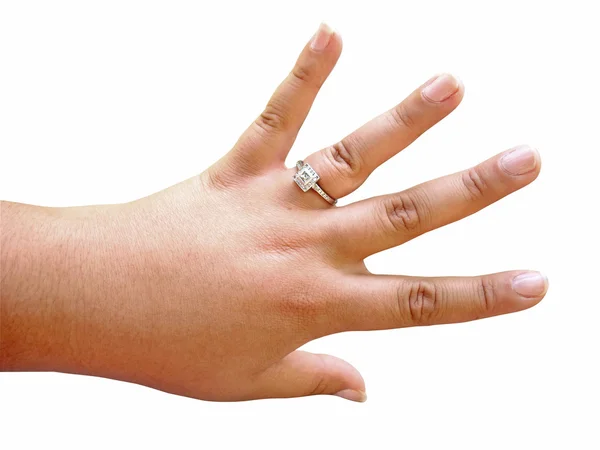 ダイヤモンドの婚約指輪 — ストック写真