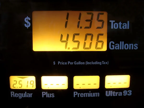 Gas Pump Prices — Stock Photo, Image