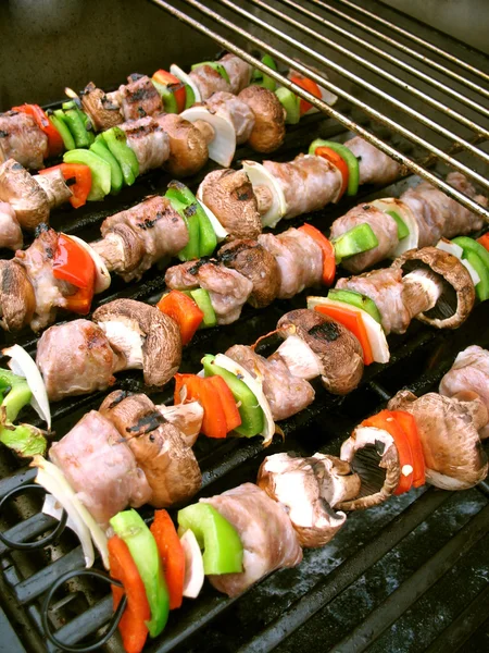 Shish Kebabs on the Grill — Stock Photo, Image