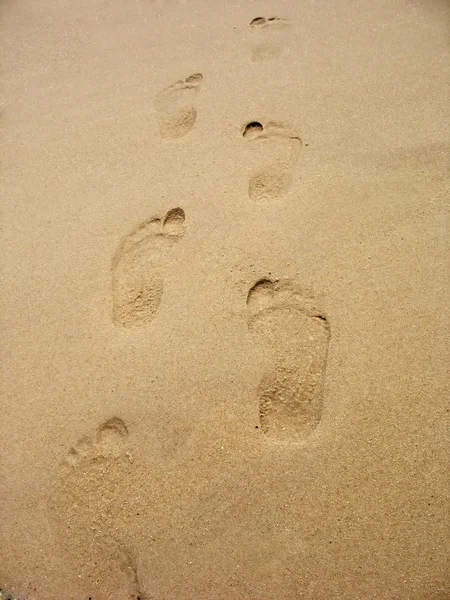 Fußabdrücke im Sand — Stockfoto