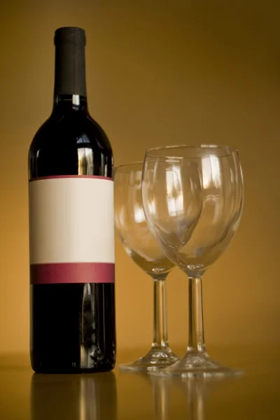Пустий пляшку вина — стокове фото