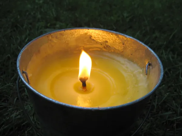 Citronella bucket candle — Stock Photo, Image