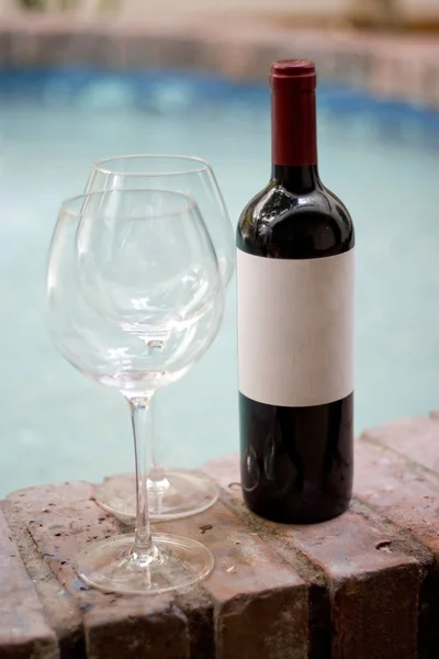 赤ワインとグラス — ストック写真