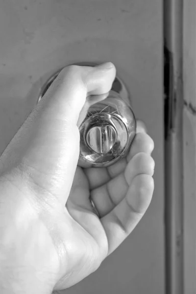 Turning the Doorknob — Stock Photo, Image