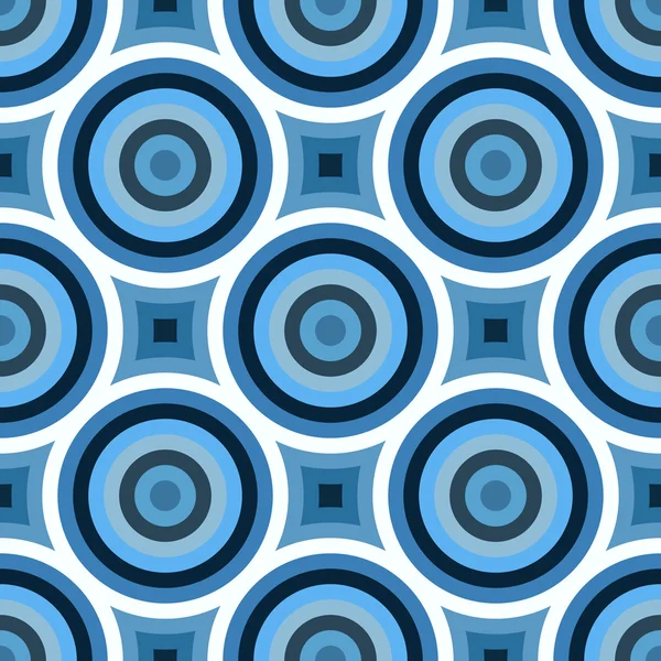 时髦的蓝色圆圈图案 — 图库照片