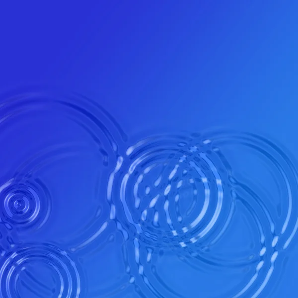 Mavi yağmur damlası ripples — Stok fotoğraf