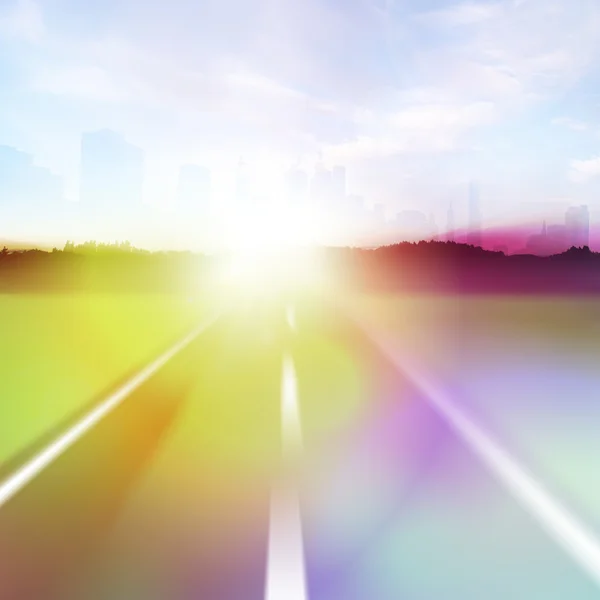 Kleurrijke snelweg flare — Stockfoto